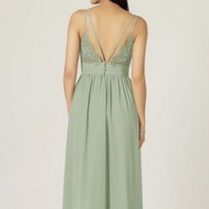 Azazie Blake Dusty Sage Bridesmaid Dress